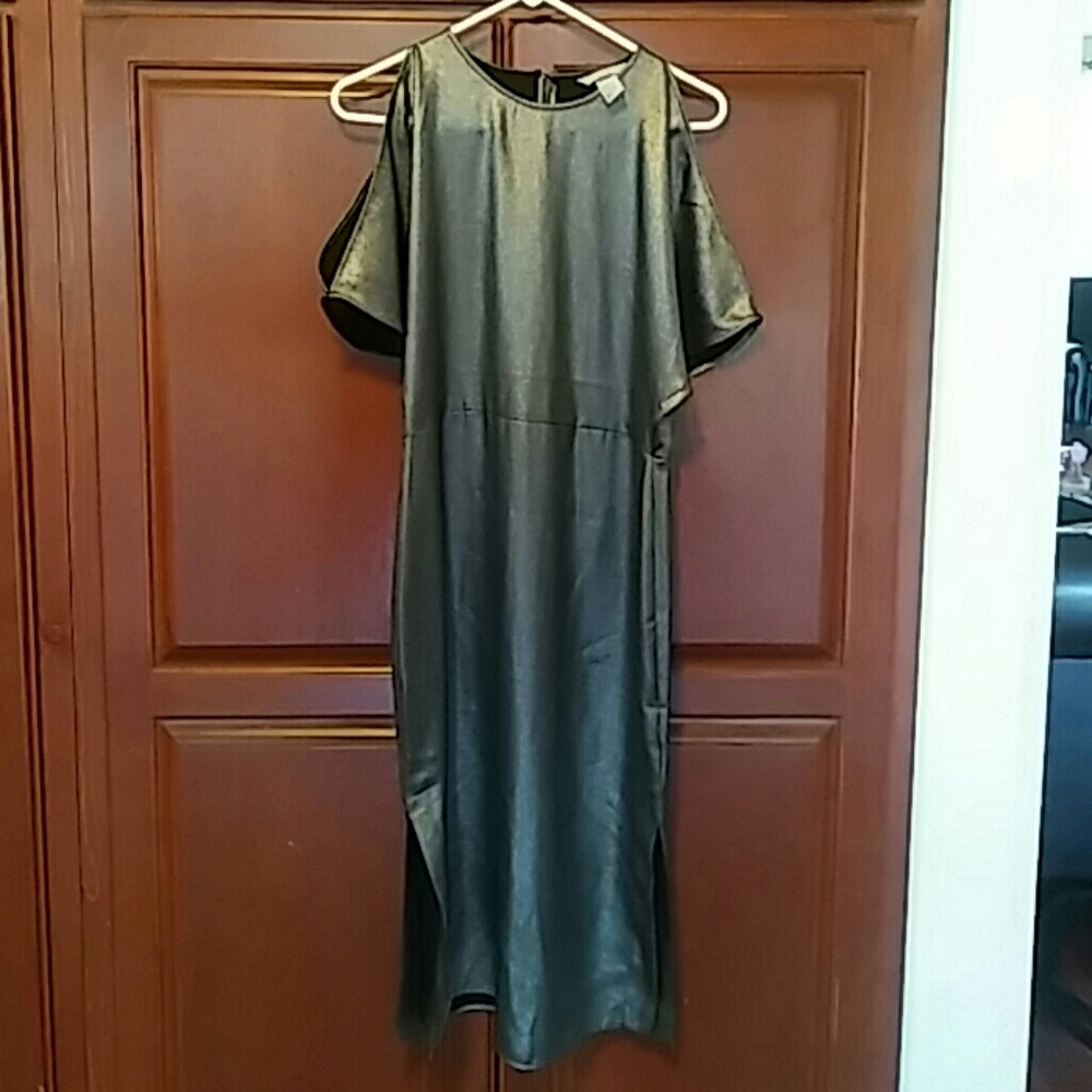 Metallic silver dress